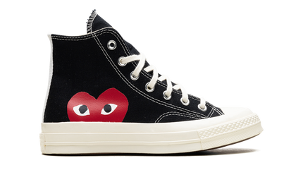 Converse Chuck Taylor All Star 70 Hi Comme des Garcons PLAY Black 150204C SneakerMood Side view, toe pointing right