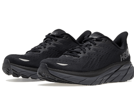 Hoka One One Clifton 8 Black 1119393-BBLC SneakerMood Pair, front three-quarter view