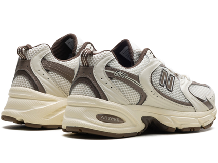 New Balance 530 Turtledove Mushroom MR530ASM SneakerMood Pair, rear three-quarter view