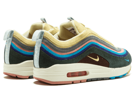 Nike Air Max 1/97 Sean Wotherspoon AJ4219-400 SneakerMood Pair, rear three-quarter view