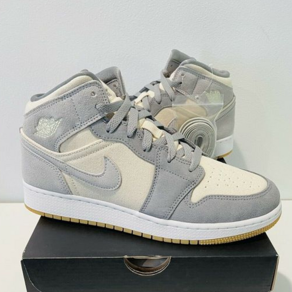 Nike Jordan 1 Mid Coconut Milk Particle Grey
