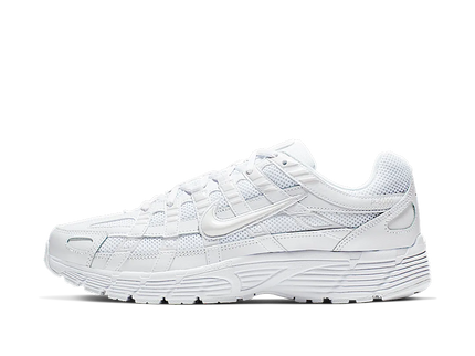 Nike P-6000 Triple White CD6404-100 SneakerMood Side view, toe pointing left