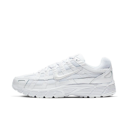 Nike P-6000 Triple White CD6404-100 SneakerMood Side view, toe pointing left