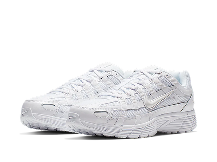 Nike P-6000 Triple White CD6404-100 SneakerMood Pair, front three-quarter view