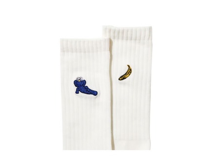 KAWS x Warhol Uniqlo Socks White