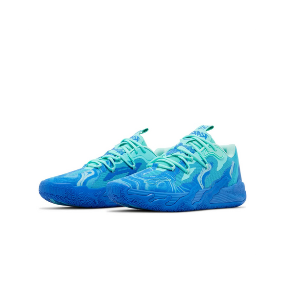 Puma LaMelo Ball MB.03 Lo Team Hyperlink Blue 310519-01 SneakerMood Pair, front three-quarter view