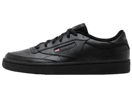 Reebok Club C 85 Black Charcoal AR0454 SneakerMood Side view, toe pointing left