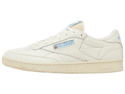Reebok Club C 85 Vintage Chalk Essential Blue GX3680 SneakerMood Side view, toe pointing left