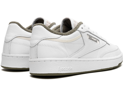 Reebok Club C JJJJound White Olive GX9657 SneakerMood Pair, rear three-quarter view