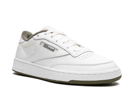 Reebok Club C JJJJound White Olive GX9657 SneakerMood Front three-quarter view
