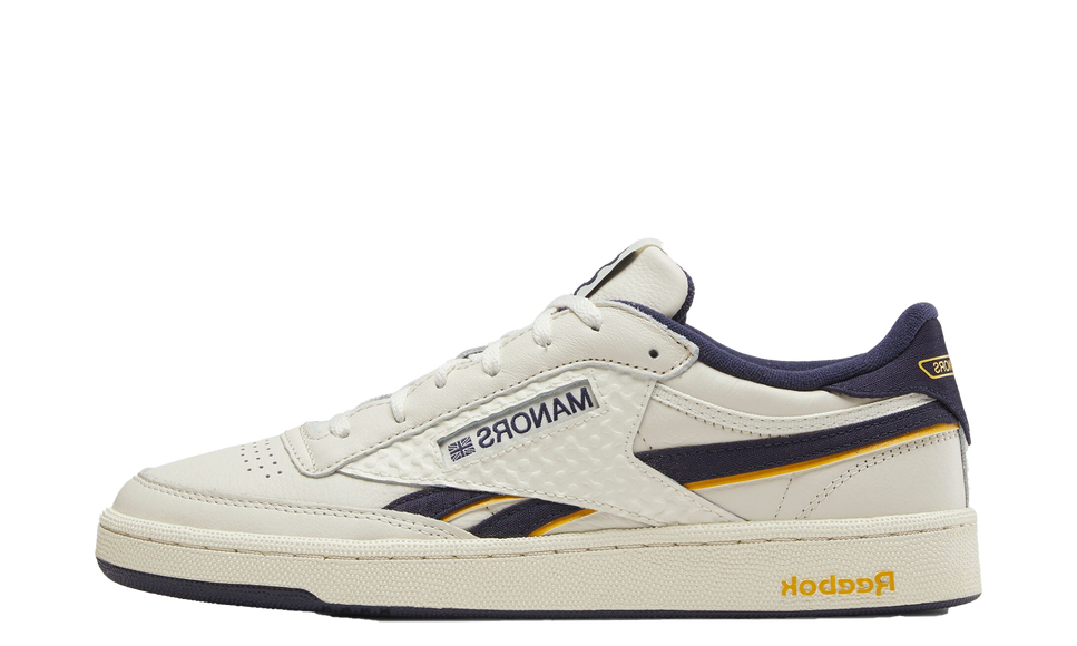 Reebok Club C Revenge Vintage MANORS Navy Chalk 100239157 SneakerMood Side view, toe pointing left