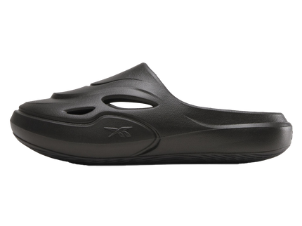 Reebok DMX Recovery Mules Triple Black 100244588 SneakerMood Side view, toe pointing left