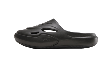 Reebok DMX Recovery Mules Triple Black 100244588 SneakerMood Side view, toe pointing left