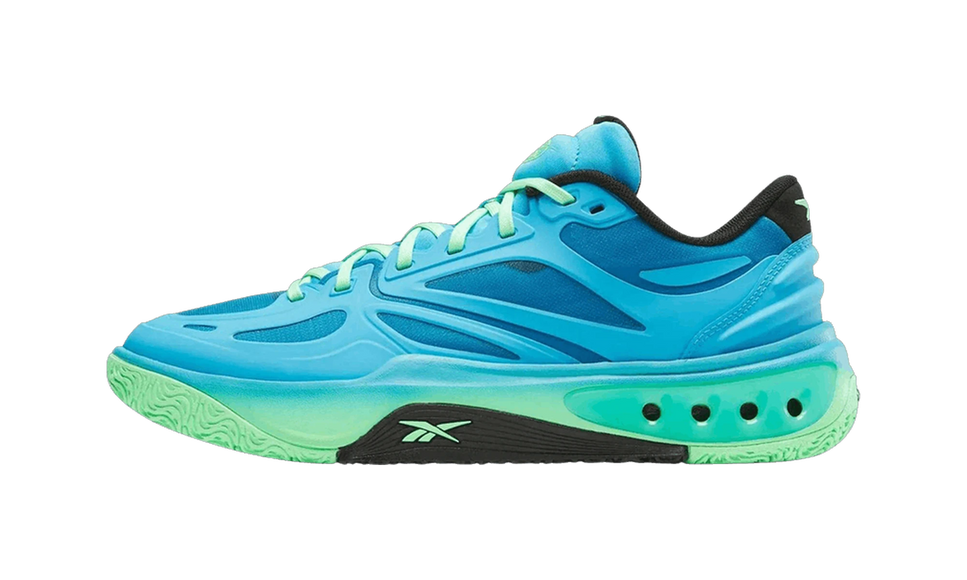 Reebok Engine A Future Cyan Green Glow 100230672 SneakerMood Side view, toe pointing left