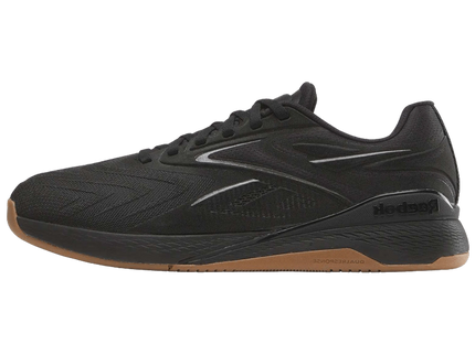 Reebok Nano X5 Edge Black Grey Gum 100244425 SneakerMood Side view, toe pointing left