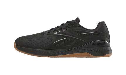 Reebok Nano X5 Edge Black Grey Gum 100244425 SneakerMood Side view, toe pointing left