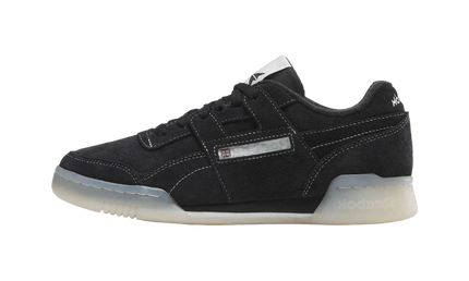 Reebok Workout Plus Black Chalk 100256319 SneakerMood Side view, toe pointing left
