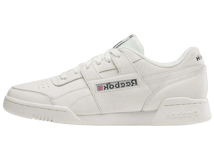 Reebok Workout Plus Chalk Black 100255986 SneakerMood Side view, toe pointing left