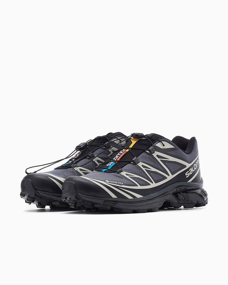 Salomon XT-6 Gore-Tex Black Lunar Rock L41663500 SneakerMood Pair, front three-quarter view