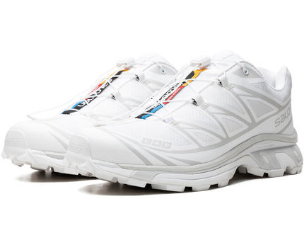 Salomon XT-6 White Lunar Rock L41252900 SneakerMood Pair, front three-quarter view