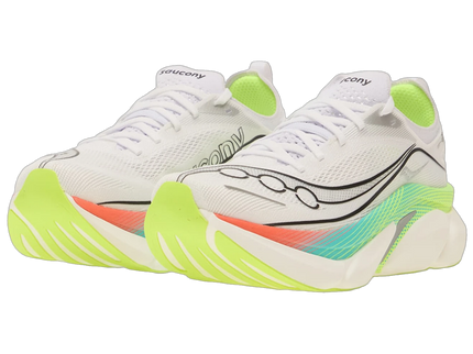 Saucony Endorphin Elite 3 White Multi S100981-1021 SneakerMood Pair, front three-quarter view