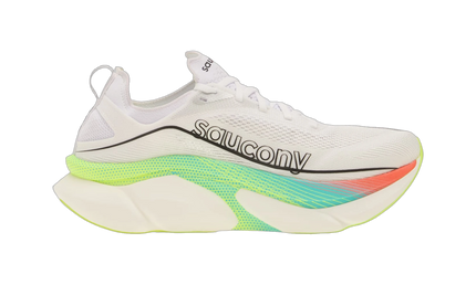 Saucony Endorphin Elite 3 White Multi S100981-1021 SneakerMood Side view, toe pointing right
