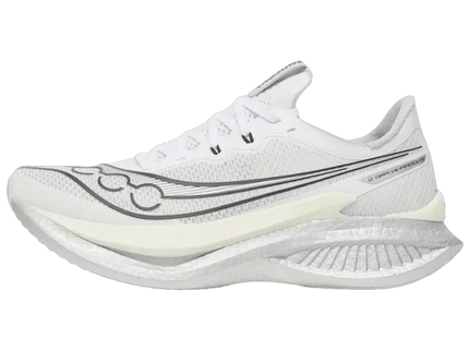 Saucony Endorphin Pro 5 White Black S21064-101 SneakerMood Side view, toe pointing left