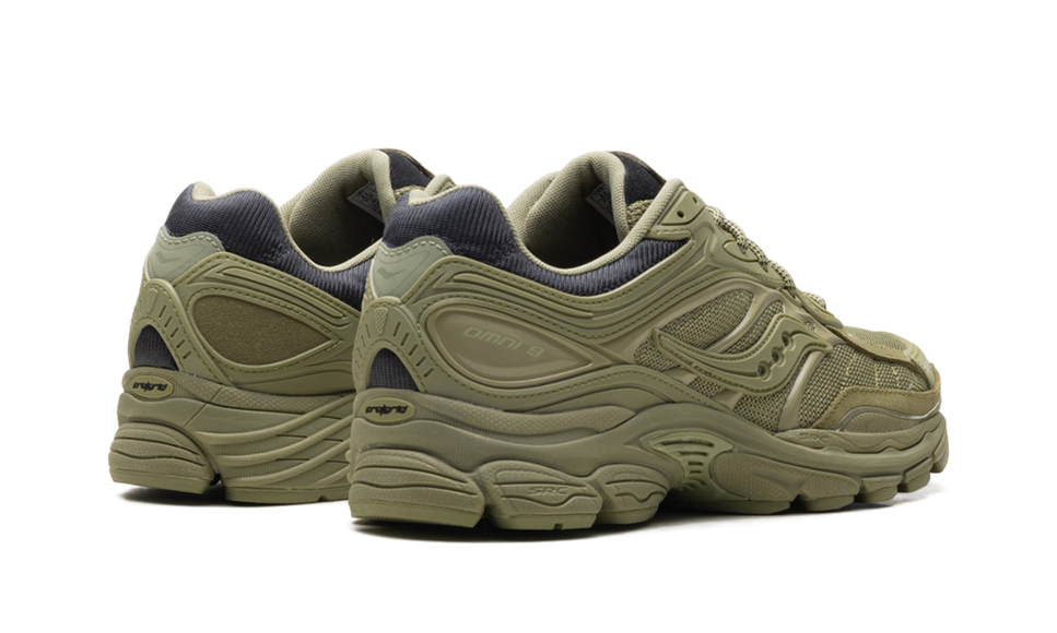 Saucony ProGrid Omni 9 Armor Green S70897-2 SneakerMood Pair, rear three-quarter view