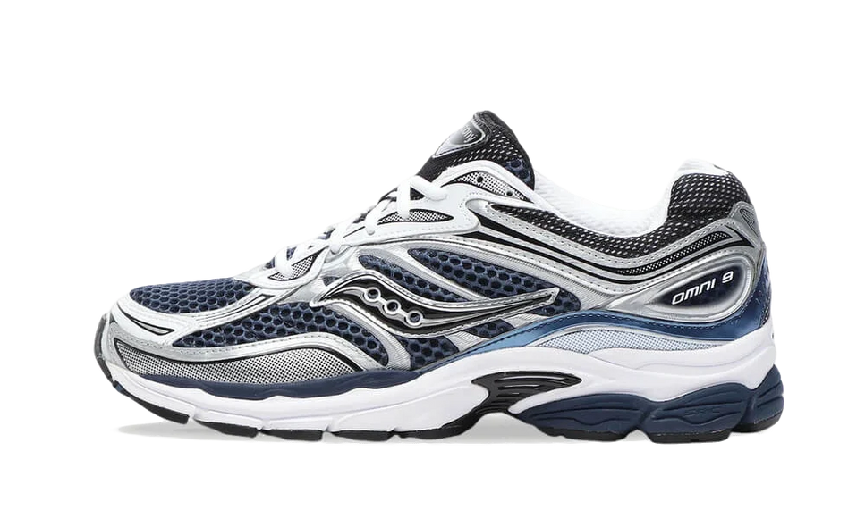 Saucony ProGrid Omni 9 Deep Navy S70739-41 SneakerMood Side view, toe pointing left
