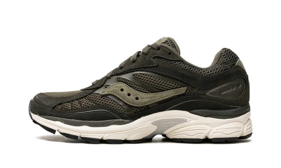 Saucony ProGrid Omni 9 Forest Green S70740-6 SneakerMood Side view, toe pointing left