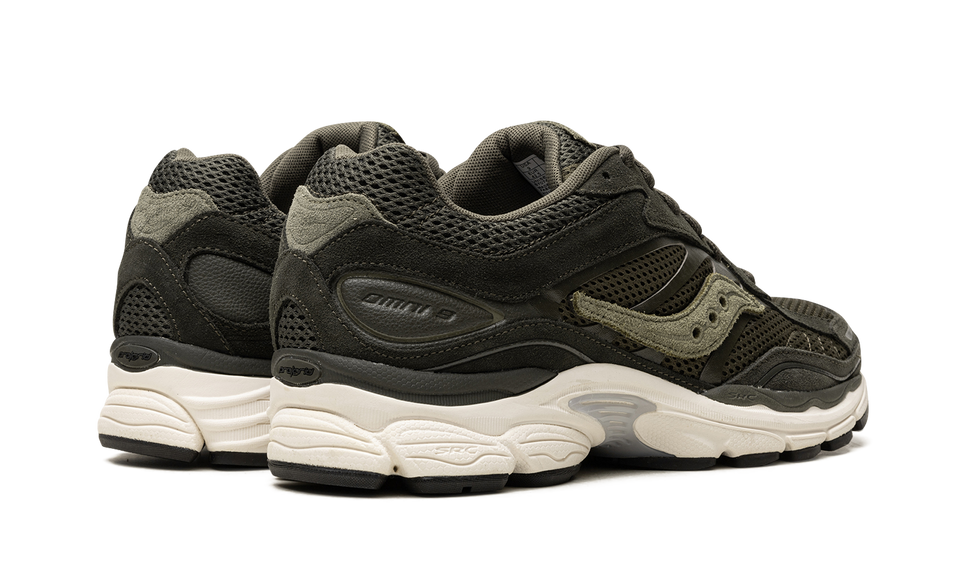 Saucony ProGrid Omni 9 Forest Green S70740-6 SneakerMood Pair, rear three-quarter view