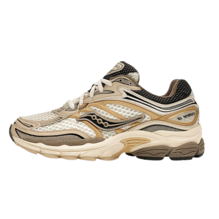 Saucony ProGrid Omni 9 Gold S70739-7 SneakerMood Side view, toe pointing left