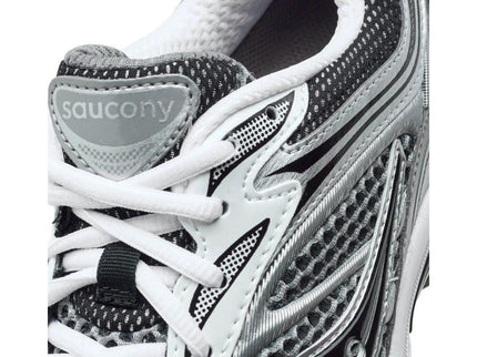 Saucony ProGrid Omni 9 Grey Silver Black S70739-42 SneakerMood Upper and tongue detail