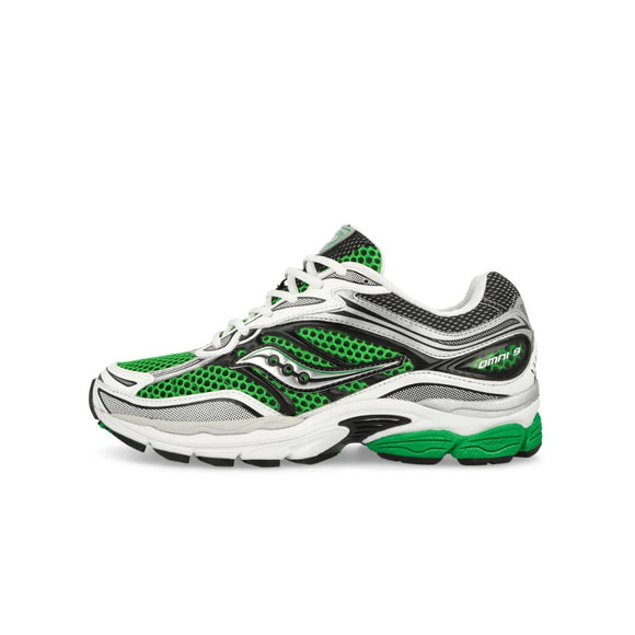 Saucony ProGrid Omni 9 OG Green Silver S70739-5 SneakerMood Side view, toe pointing left