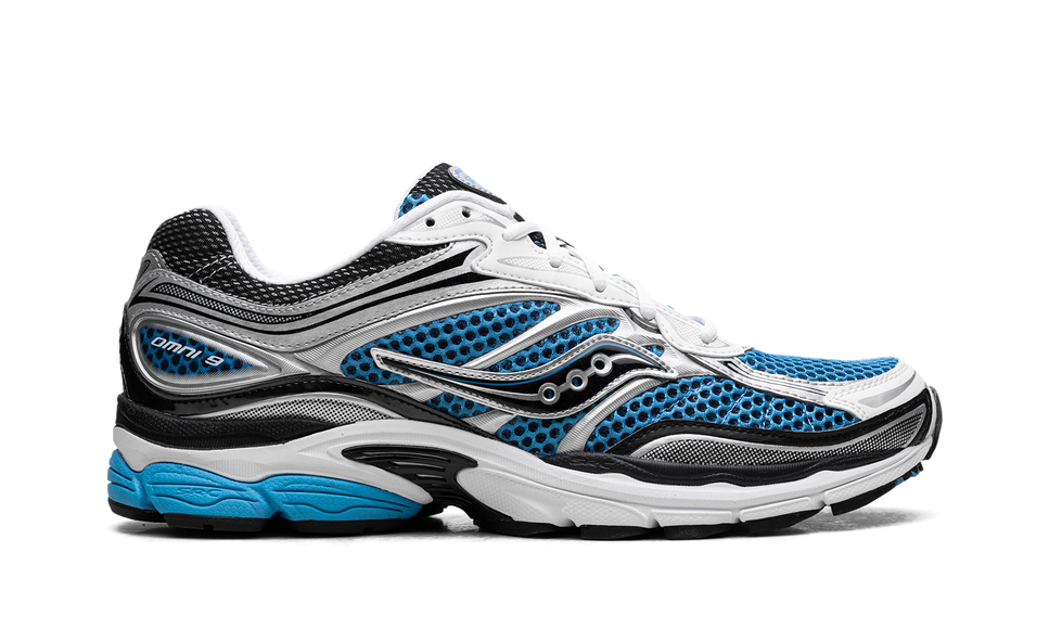 Saucony ProGrid Omni 9 OG Royal Silver S70739-4 SneakerMood Side view, toe pointing right