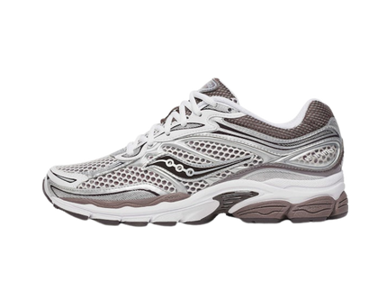 Saucony ProGrid Omni 9 OG White Brown S70739-57 SneakerMood Side view, toe pointing left