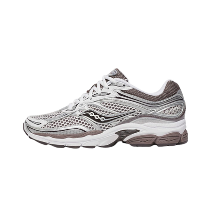 Saucony ProGrid Omni 9 OG White Brown S70739-57 SneakerMood Side view, toe pointing left