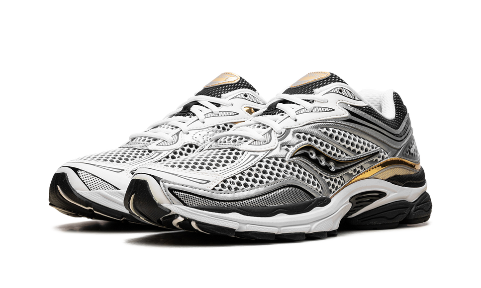 Saucony ProGrid Omni 9 Silver Gold S70739-9 SneakerMood Pair, front three-quarter view