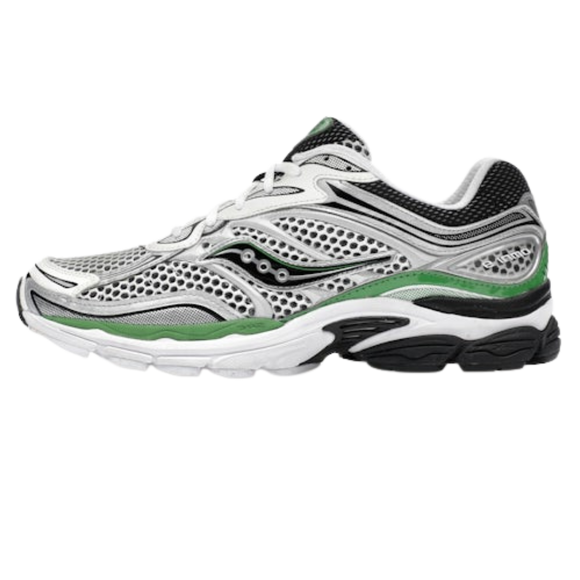 Saucony ProGrid Omni 9 Silver Green S70739-17 SneakerMood Side view, toe pointing left