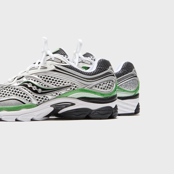 Saucony ProGrid Omni 9 Silver Green S70739-17 SneakerMood Side view, toe pointing left