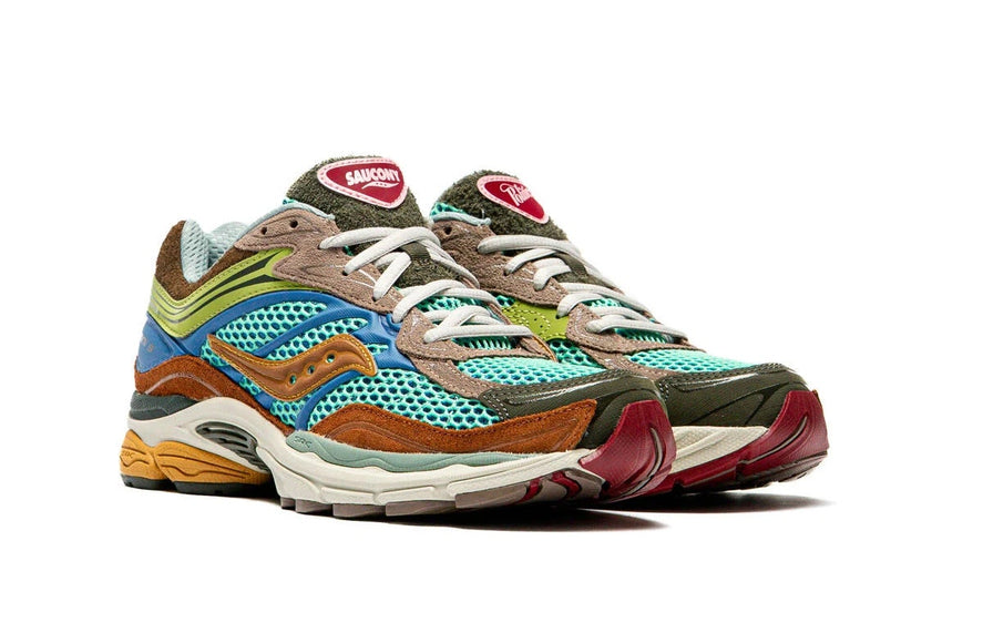 Saucony ProGrid Omni 9 Sneaker Politics Sportsman's Paradise S71032-1 SneakerMood Pair, front three-quarter view
