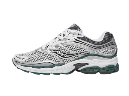 Saucony ProGrid Omni 9 White Pine Green S70739-56 SneakerMood Side view, toe pointing left