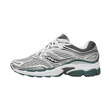 Saucony ProGrid Omni 9 White Pine Green S70739-56 SneakerMood Side view, toe pointing left