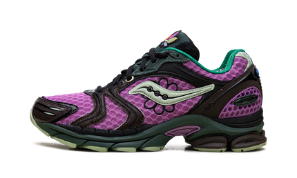 Saucony ProGrid Triumph 4 Jae Tips Flowers Grow Uptown Perilla S70966-3 SneakerMood Side view, toe pointing left