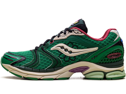 Saucony ProGrid Triumph 4 Jae Tips Flowers Grow Uptown Sugar Maple S70966-4 SneakerMood Side view, toe pointing left