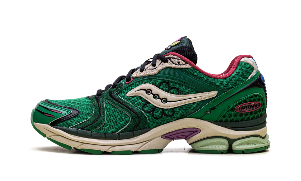 Saucony ProGrid Triumph 4 Jae Tips Flowers Grow Uptown Sugar Maple S70966-4 SneakerMood Side view, toe pointing left