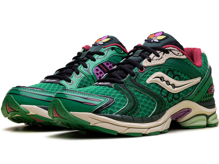 Saucony ProGrid Triumph 4 Jae Tips Flowers Grow Uptown Sugar Maple S70966-4 SneakerMood Pair, front three-quarter view