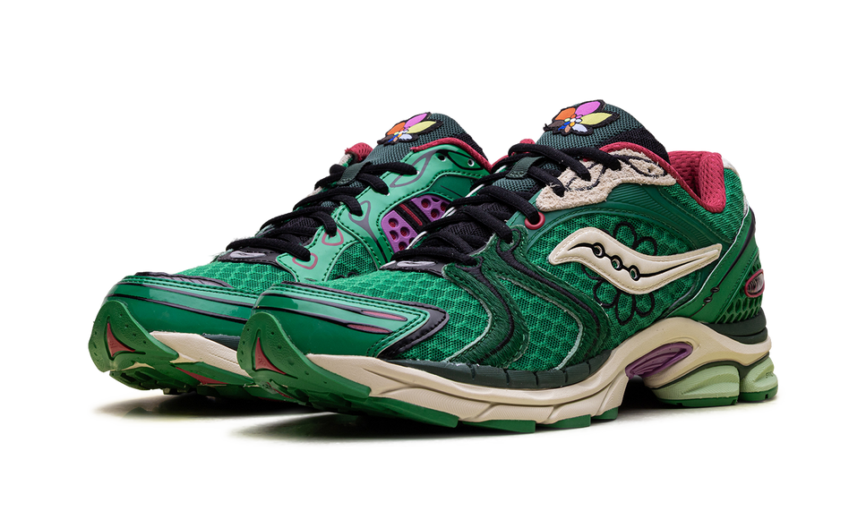 Saucony ProGrid Triumph 4 Jae Tips Flowers Grow Uptown Sugar Maple S70966-4 SneakerMood Pair, front three-quarter view