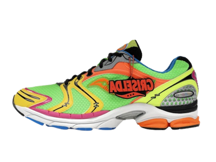 Saucony ProGrid Triumph 4 Westside Gunn Super Flygod S71048-1 SneakerMood Side view, toe pointing left