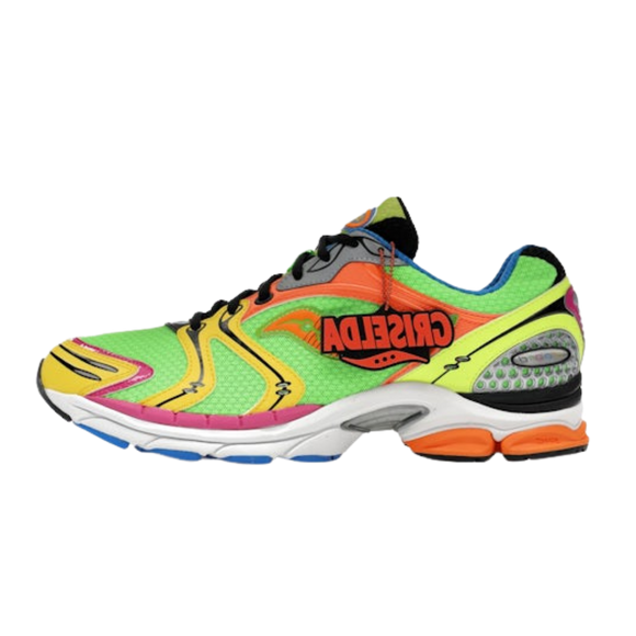 Saucony ProGrid Triumph 4 Westside Gunn Super Flygod S71048-1 SneakerMood Side view, toe pointing left